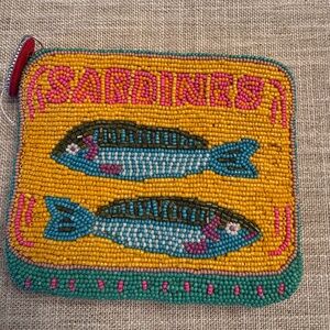 Lily Posh Beaded Sardines in Tin Can Coin Purse NWT